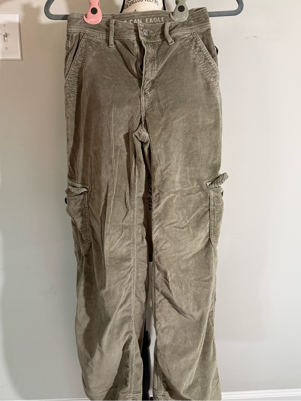 American Eagle Outfitters Olive Corduroy Cargo Pants